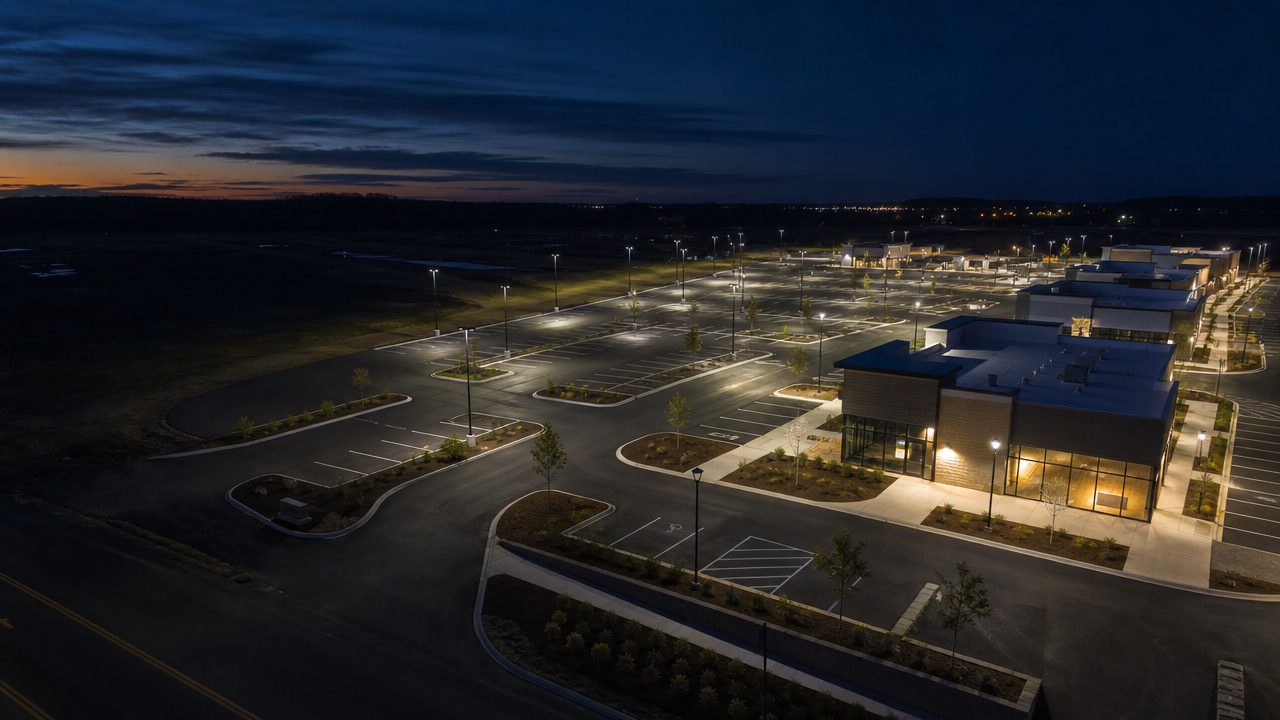 Photometric lighting design for a new construction project