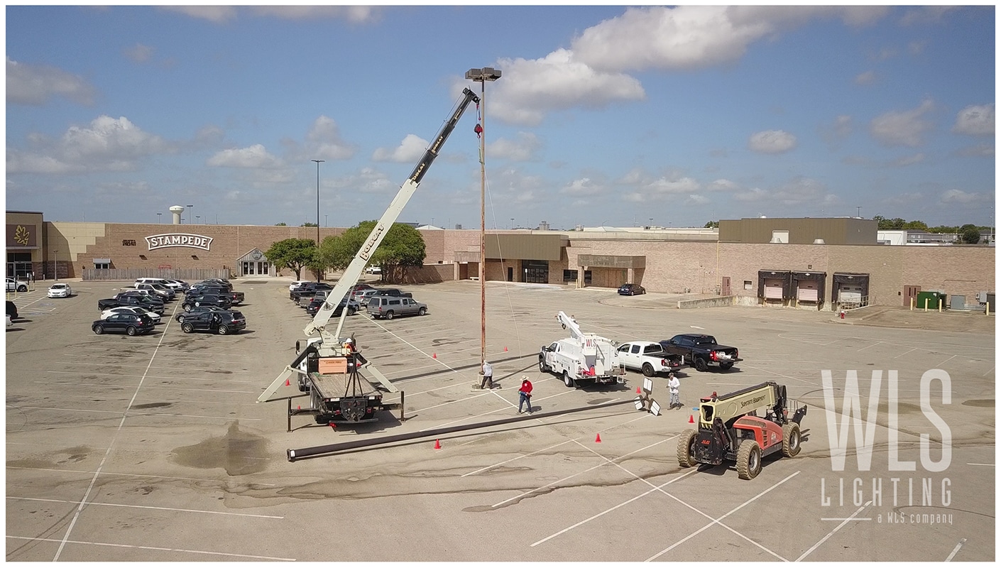 WLS Lighting Field Team Upgrading a Shopping Mall to LED Lighting