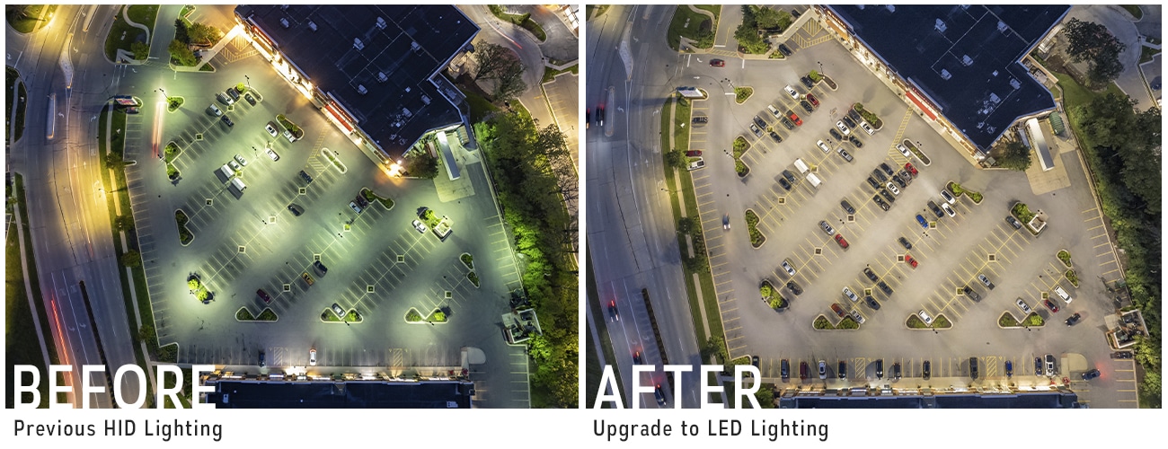 LED Lighting Upgrade - Before and After Photos of Nagawaukee Center